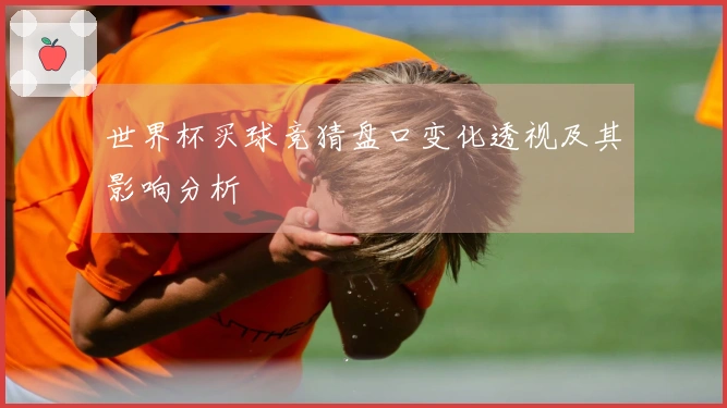 世界杯买球竞猜盘口变化透视及其影响分析